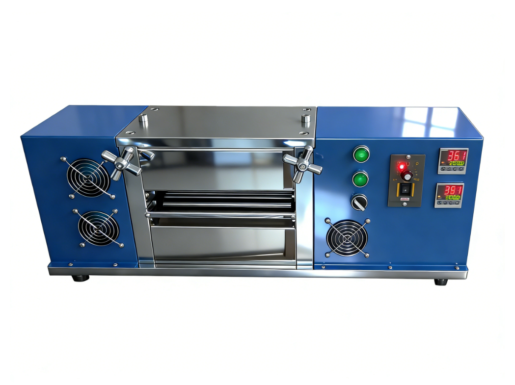 加热电动立式对辊机   宽度150mm